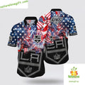 Los Angeles Kings NHL Hawaiian 4th of July Beach - Adult & Kids T-Shirts, Sweatshirts & Hoodies apparel design preview 1