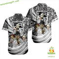 Los Angeles Kings Hawaiian Halloween Hockey Fan Gift - Adult & Kids T-Shirts, Sweatshirts & Hoodies apparel design preview 1