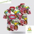Montreal Canadiens NHL Hawaiian Tropical Parrot Fan - Adult & Kids T-Shirts, Sweatshirts & Hoodies apparel design preview 1