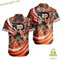 Philadelphia Flyers Hawaiian Halloween Hockey Fan - Adult & Kids T-Shirts, Sweatshirts & Hoodies apparel design preview 1