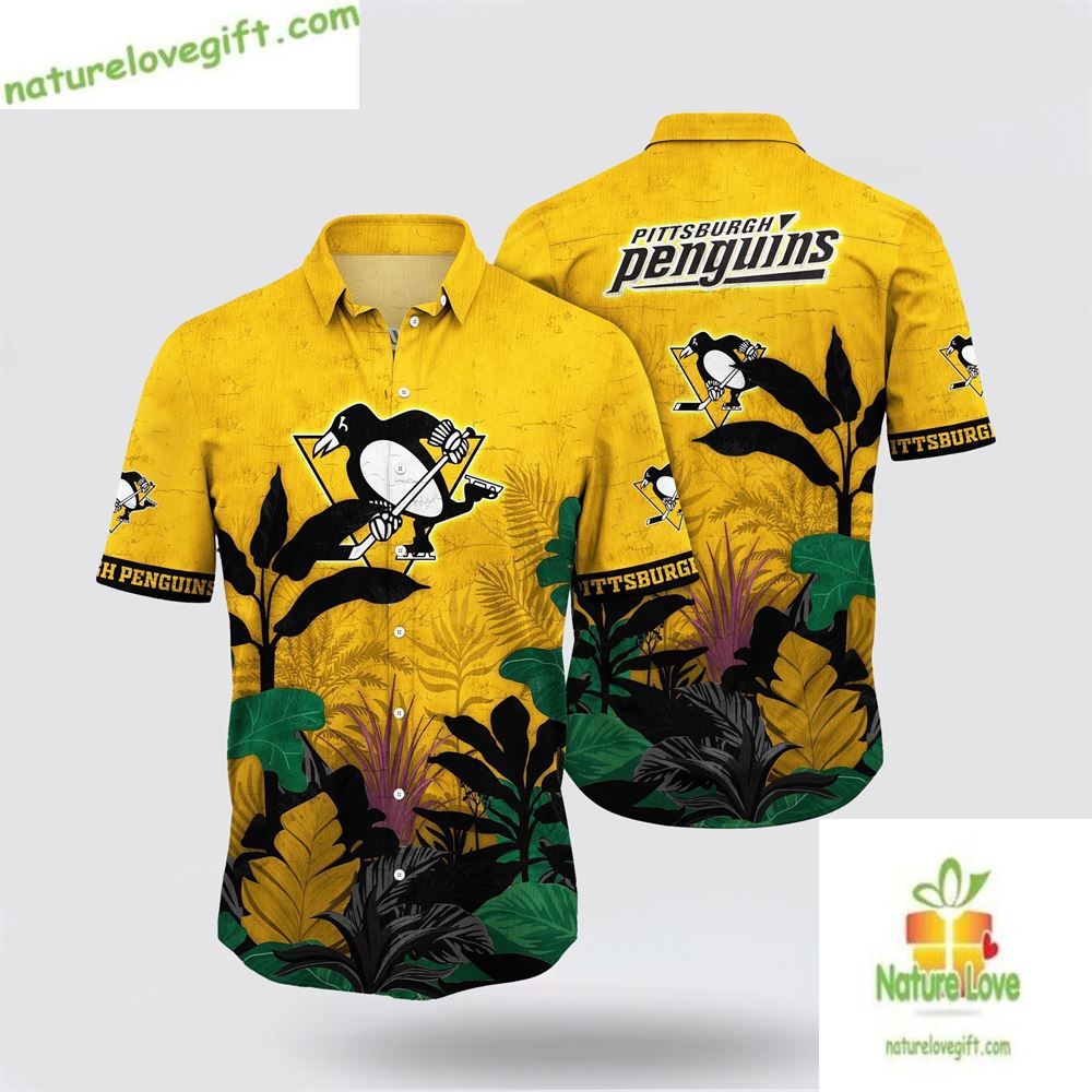 Pittsburgh Penguins Hawaiian Tropical Aloha - Adult & Kids T-Shirts, Sweatshirts & Hoodies apparel design preview 1