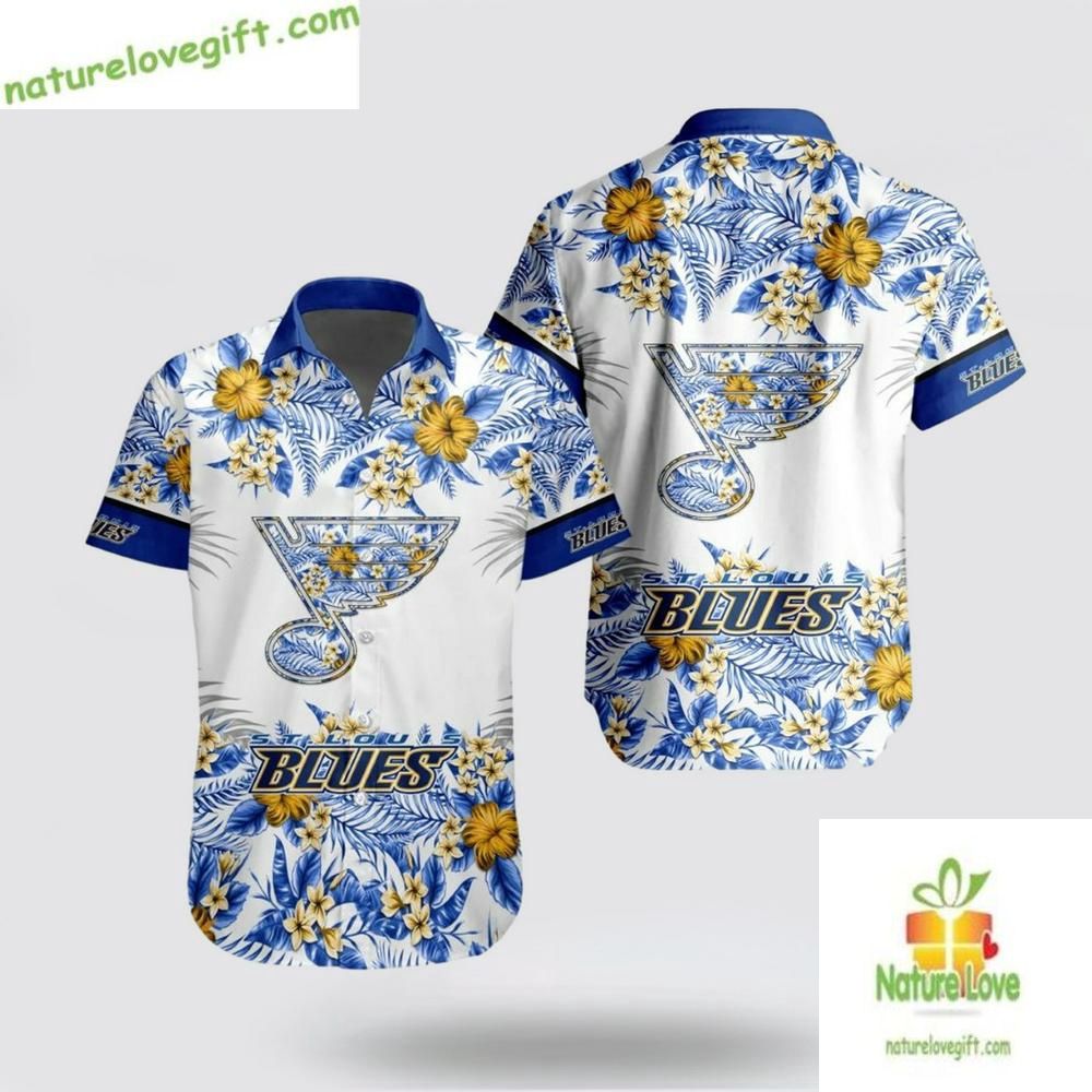 St Louis Blues Hawaiian Team Aloha Beach Vibe - Adult & Kids T-Shirts, Sweatshirts & Hoodies apparel design preview 1