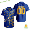 St Louis Blues Hockey Hawaiian Aloha Button Up - Adult & Kids T-Shirts, Sweatshirts & Hoodies apparel design preview 1