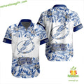 Tampa Bay Lightning Hawaiian Tropical Floral Design - Adult & Kids T-Shirts, Sweatshirts & Hoodies apparel design preview 1
