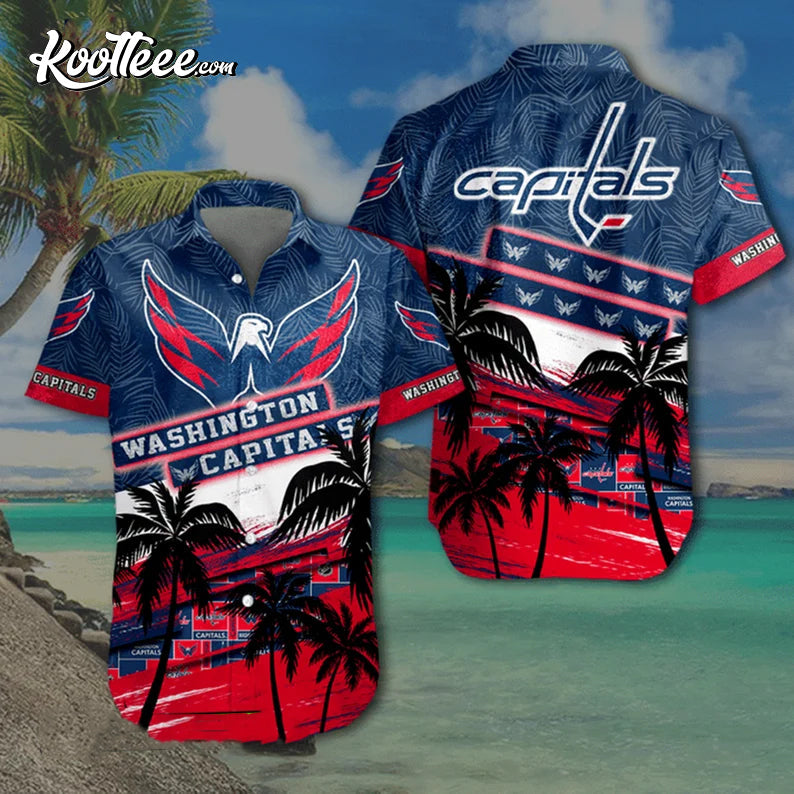 NHL Washington Capitals Hawaiian - Adult & Kids T-Shirts, Sweatshirts & Hoodies apparel design preview 1