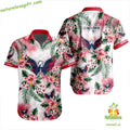 Washington Capitals Hawaiian Tropical Hockey Button - Adult & Kids T-Shirts, Sweatshirts & Hoodies apparel design preview 1