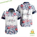 Washington Capitals Hawaiian Tropical Floral Button - Adult & Kids T-Shirts, Sweatshirts & Hoodies apparel design preview 1
