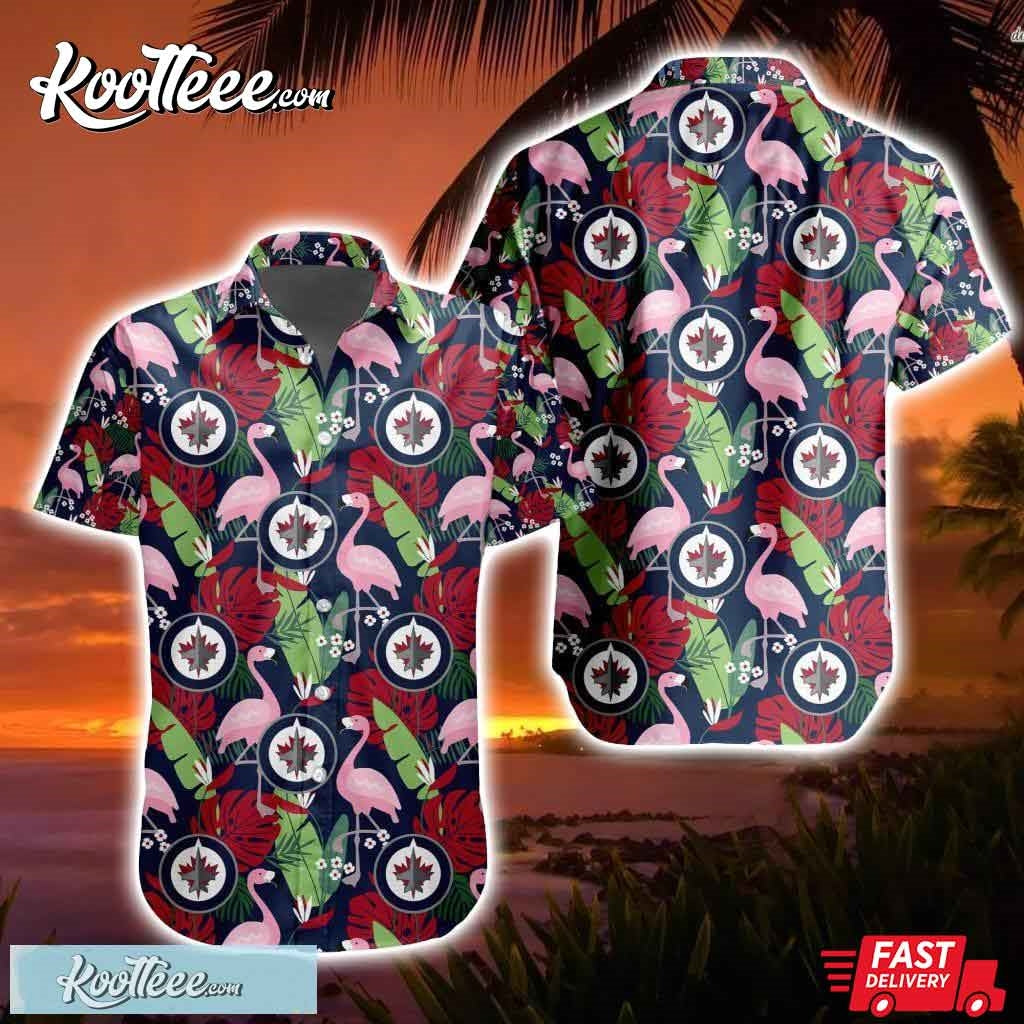 NHL Winnipeg Jets Crane Hawaiian - Adult & Kids T-Shirts, Sweatshirts & Hoodies apparel design preview 1