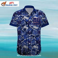 NY Giants Football and Helmet Pattern Hawaiian - Adult & Kids T-Shirts, Sweatshirts & Hoodies apparel design preview 1