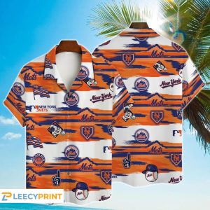 NY Mets Hawaiian MLB Baseball 3D Print Gift For Men - Adult & Kids T-Shirts, Sweatshirts & Hoodies apparel design preview 1