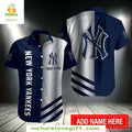 NY Yankees Hawaiian Custom Name Two-Tone MLB Baseball - Adult & Kids T-Shirts, Sweatshirts & Hoodies apparel design preview 1