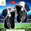 NY Yankees MLB Hawaiian Midnight Black Custom Name - Adult & Kids T-Shirts, Sweatshirts & Hoodies apparel design preview 1