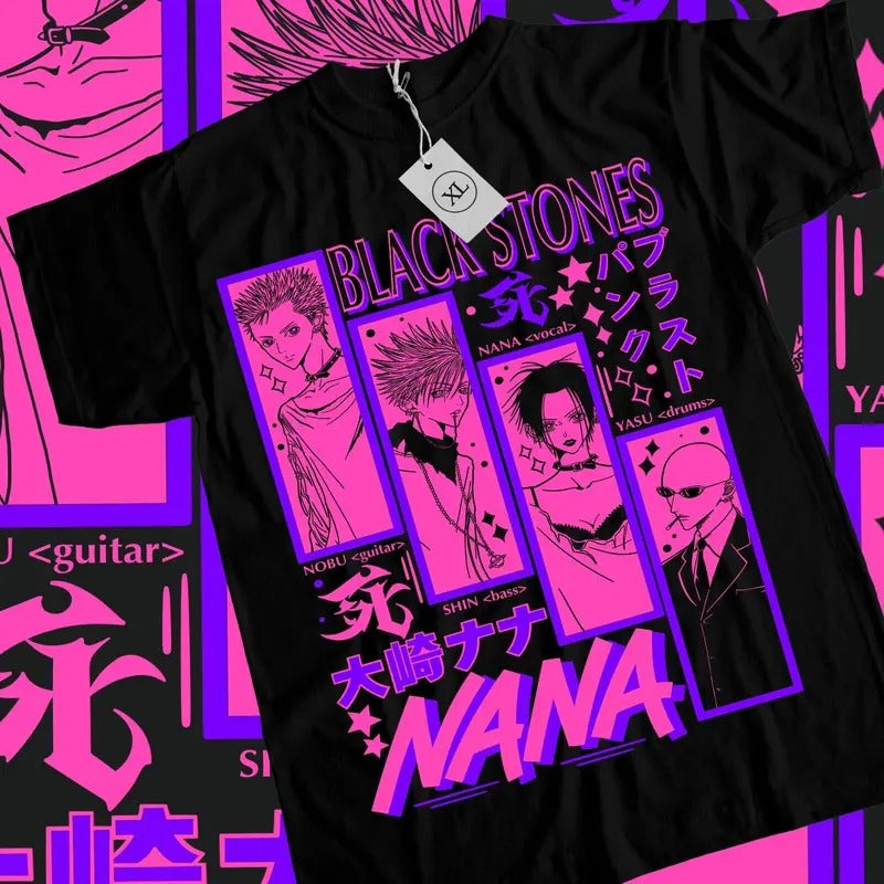 Nana Osaki S 4XL Black Stones Girl Kawaii Manga Anime - Adult & Kids T-Shirts, Sweatshirts & Hoodies apparel design preview 1