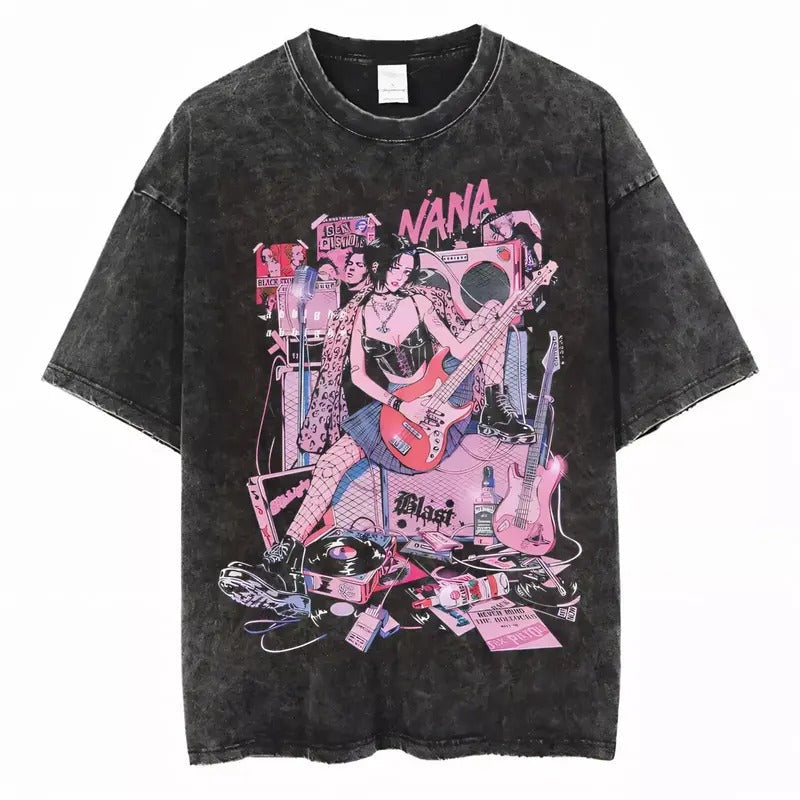 Nana Anime Retro Black Stones - Adult & Kids T-Shirts, Sweatshirts & Hoodies apparel design preview 1