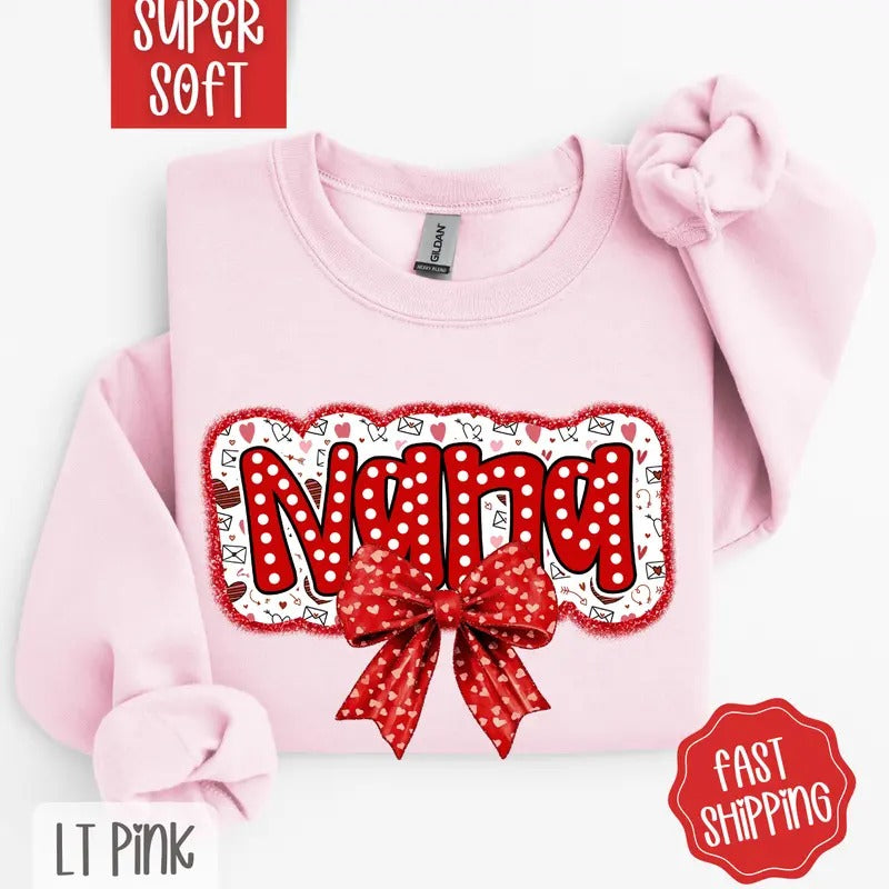 Nana Valentine Cute - Adult & Kids T-Shirts, Sweatshirts & Hoodies apparel design preview 1