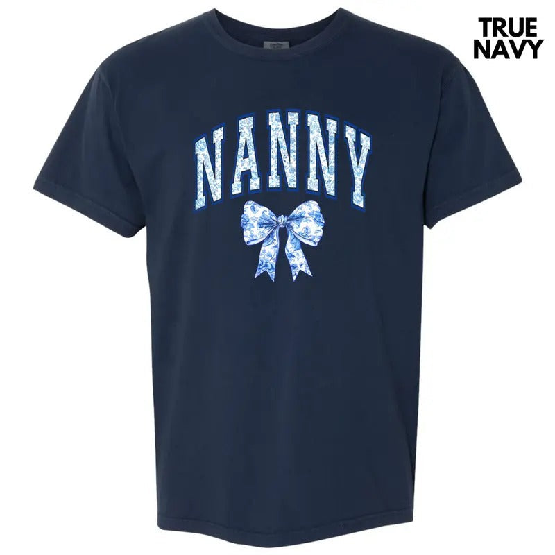 Nanny Ginger Jar Florals Comfort Colors 'NLB' - Adult & Kids T-Shirts, Sweatshirts & Hoodies apparel design preview 1