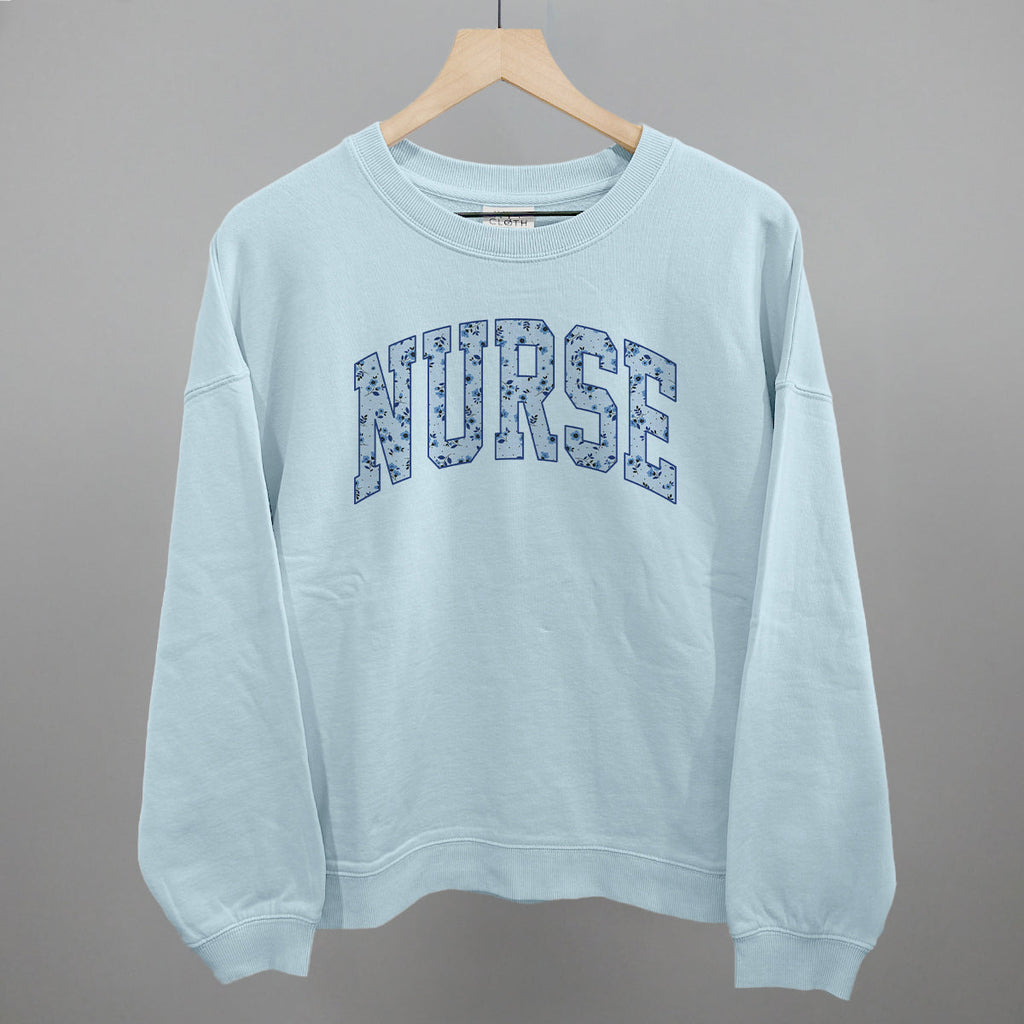 Nurse Floral Block Arch - Adult & Kids T-Shirts, Sweatshirts & Hoodies apparel design preview 1
