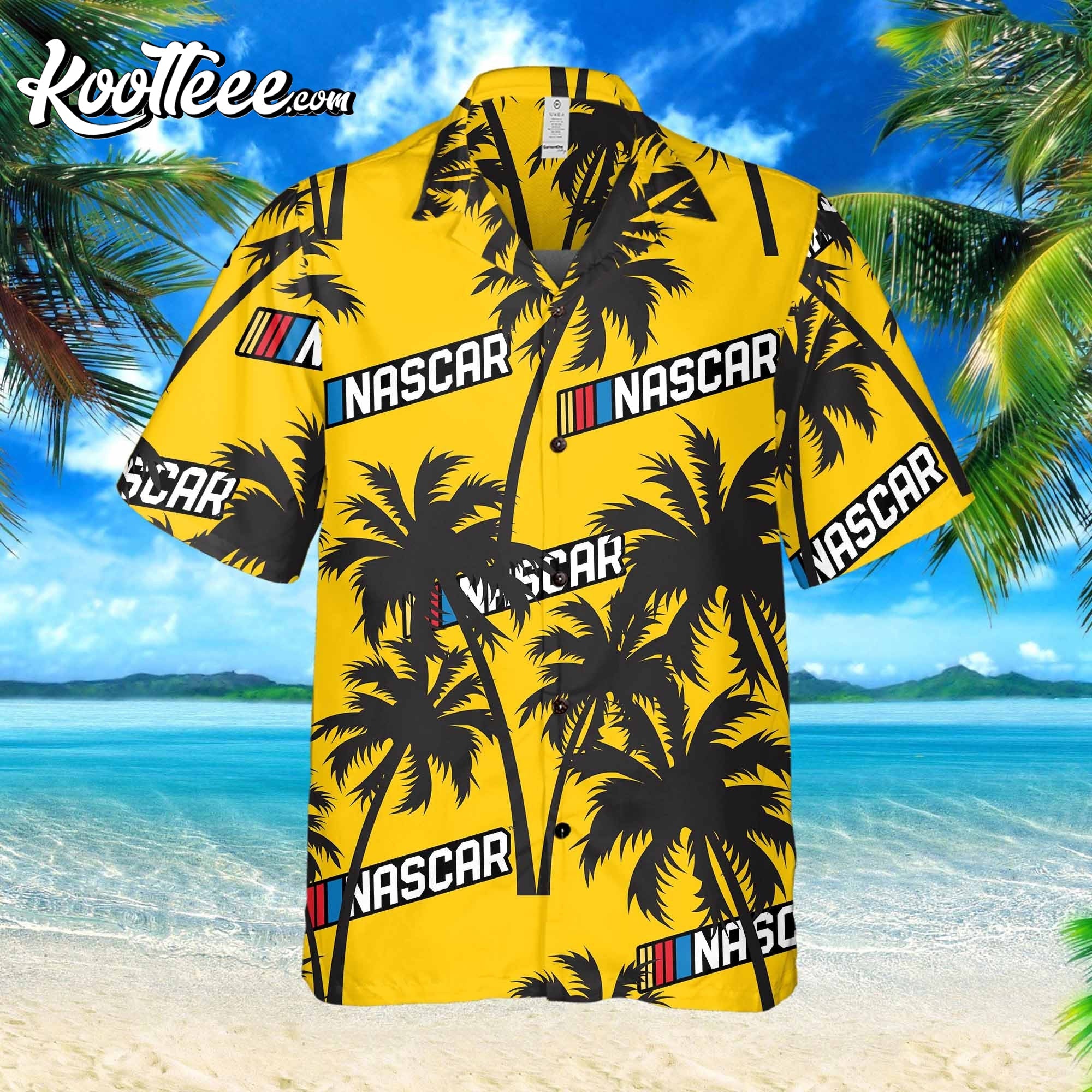 Nascar Logo Summer Hawaiian - Adult & Kids T-Shirts, Sweatshirts & Hoodies apparel design preview 1