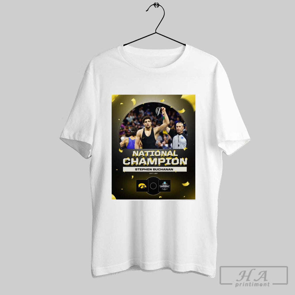 National Champion Stephen Buchanan 197 Lbs Iowa - Adult & Kids T-Shirts, Sweatshirts & Hoodies apparel design preview 1