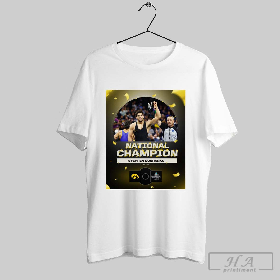 National Champion Stephen Buchanan 197 Lbs Iowa - Adult & Kids T-Shirts, Sweatshirts & Hoodies apparel design preview 1