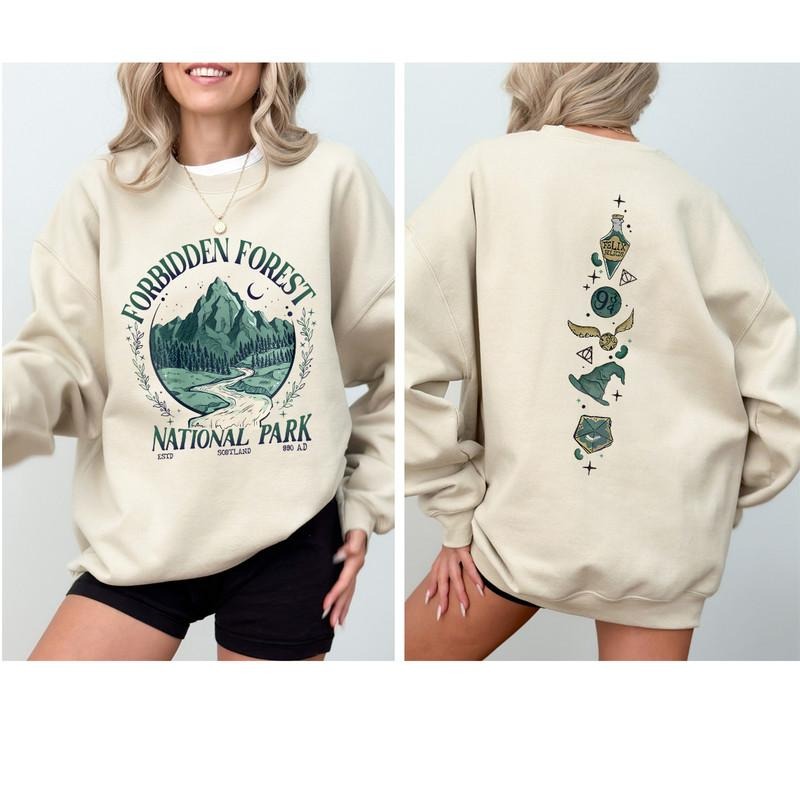 National Park Wizard Forbidden Forest Spicy Booktok - Adult & Kids T-Shirts, Sweatshirts & Hoodies apparel design preview 1
