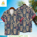 Washington Nationals MLB Navy Floral Hawaiian Aloha - Adult & Kids T-Shirts, Sweatshirts & Hoodies apparel design preview 1