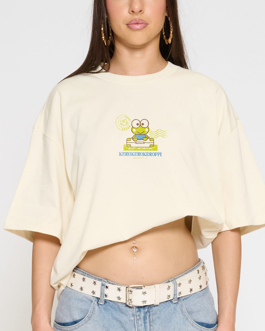 Keroppi Stamp Oversized - Adult & Kids T-Shirts, Sweatshirts & Hoodies apparel design preview 1