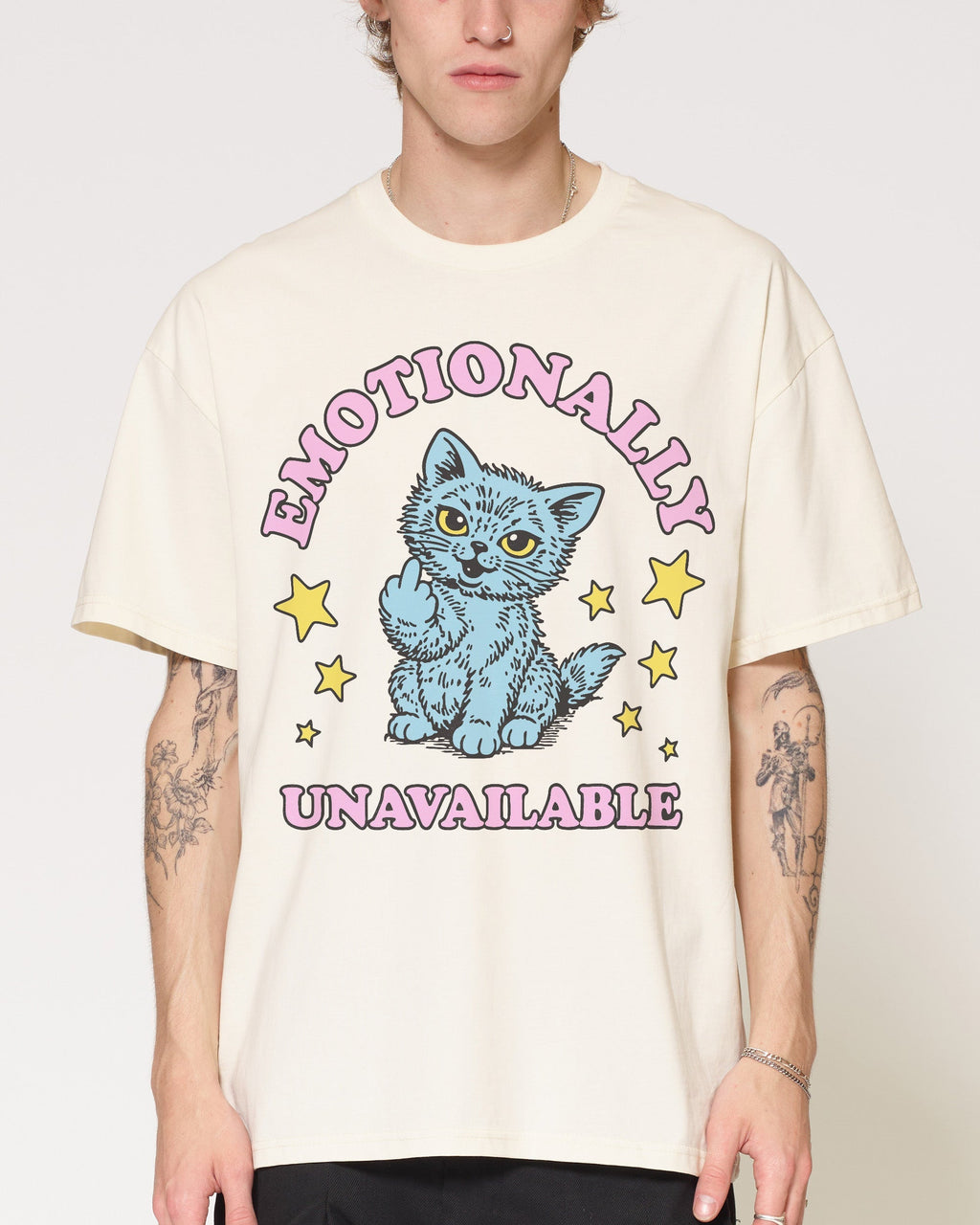 Emotionally Unavailable Cat - Adult & Kids T-Shirts, Sweatshirts & Hoodies apparel design preview 1