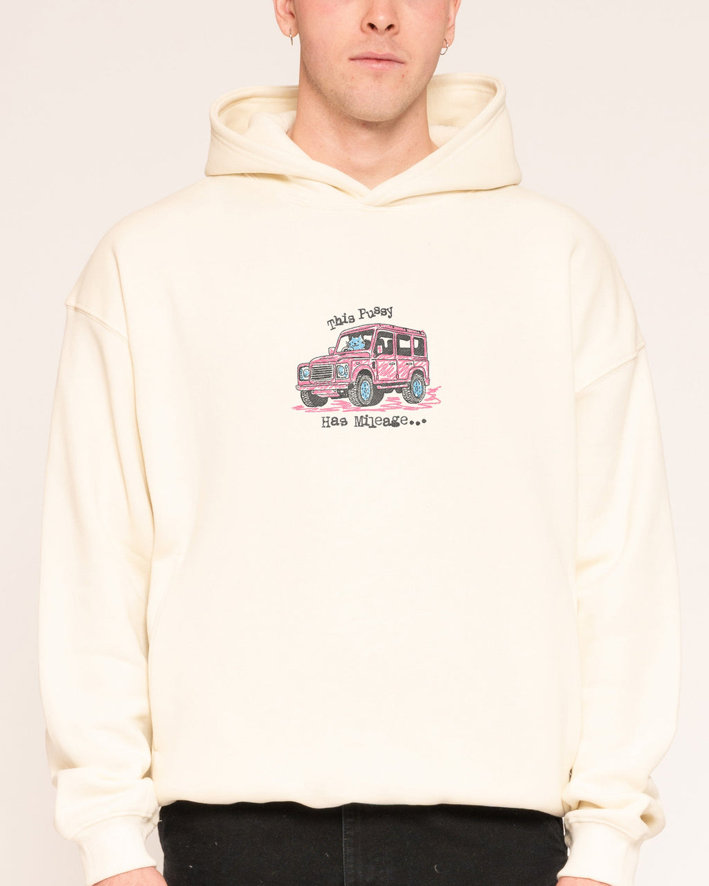 Pussy Has Mileage - Adult & Kids T-Shirts, Sweatshirts & Hoodies apparel design preview 1