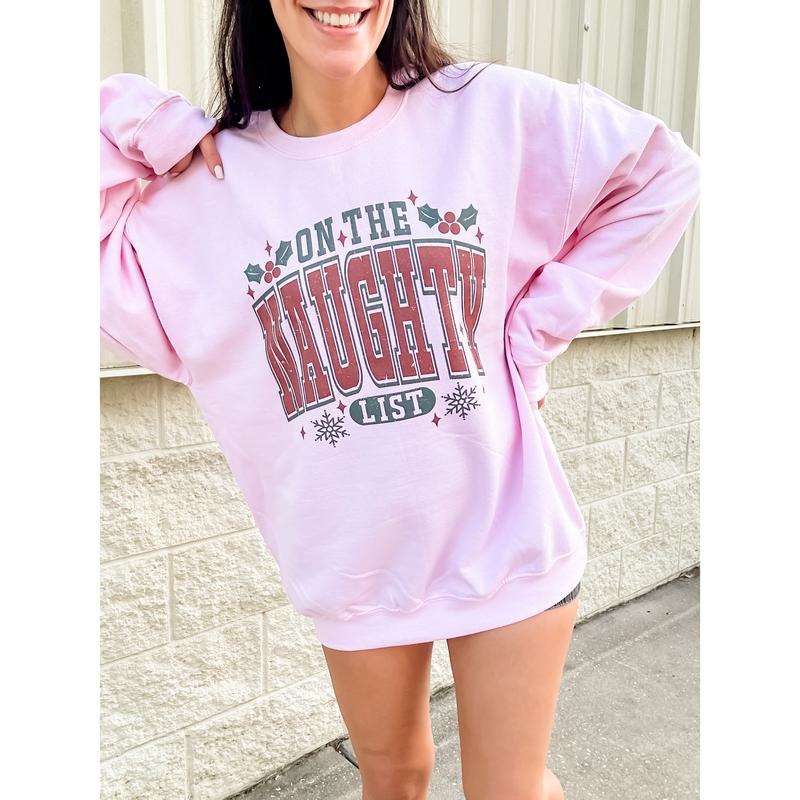 Naughty List Top - Adult & Kids T-Shirts, Sweatshirts & Hoodies apparel design preview 1