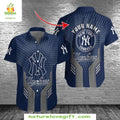 NY Yankees Hawaiian Navy Dot Gradient MLB Baseball - Adult & Kids T-Shirts, Sweatshirts & Hoodies apparel design preview 1