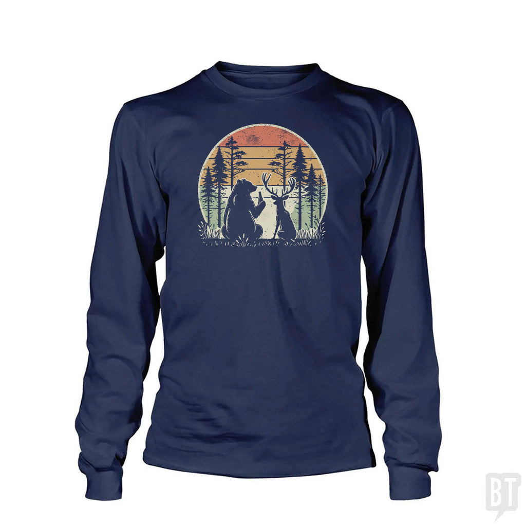Bear And Deer Share A Beer - Adult & Kids T-Shirts, Sweatshirts & Hoodies apparel design preview 1
