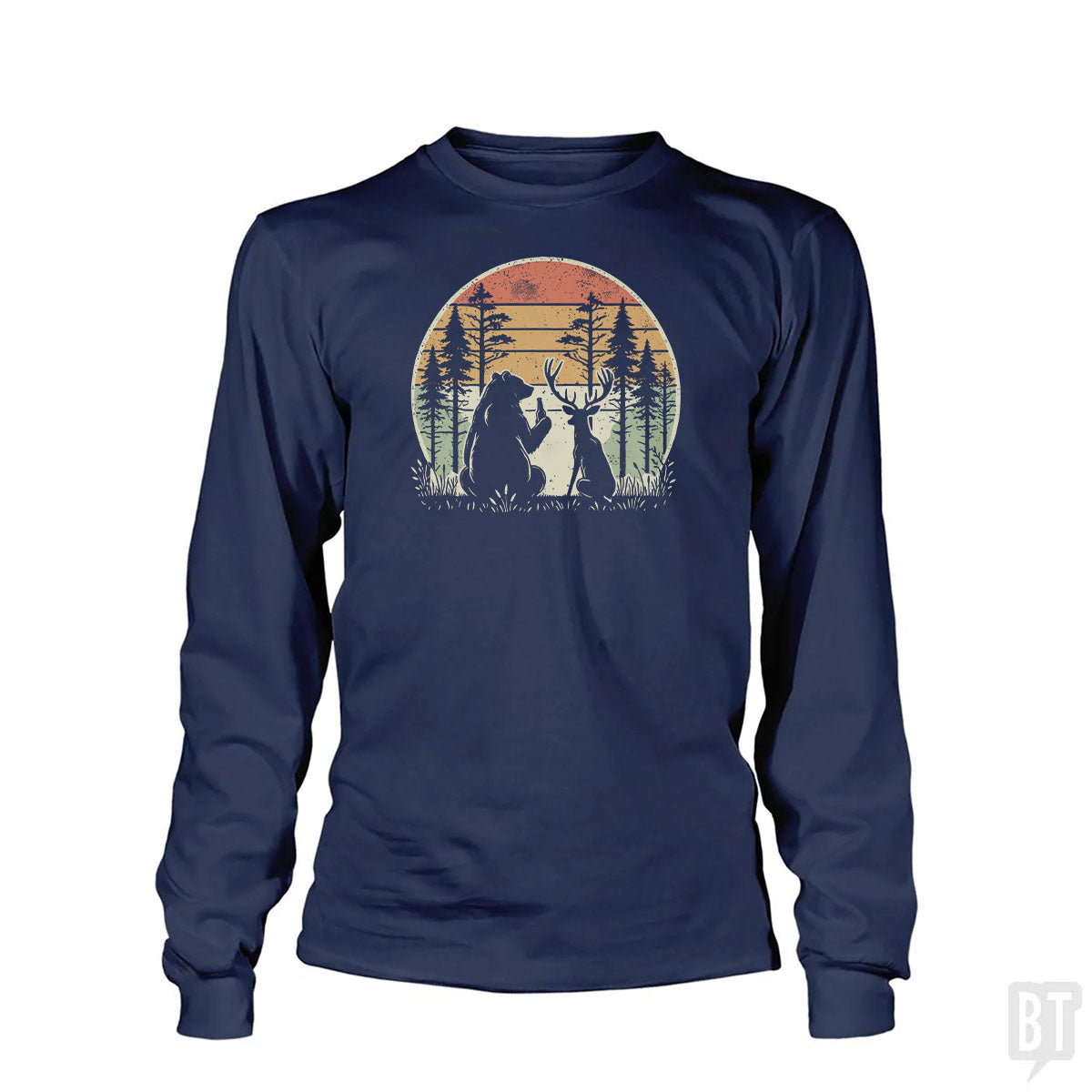Bear And Deer Share A Beer - Adult & Kids T-Shirts, Sweatshirts & Hoodies apparel design preview 1