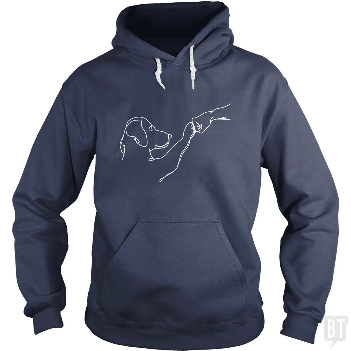 Dog and Human Fist Bump - Adult & Kids T-Shirts, Sweatshirts & Hoodies apparel design preview 1