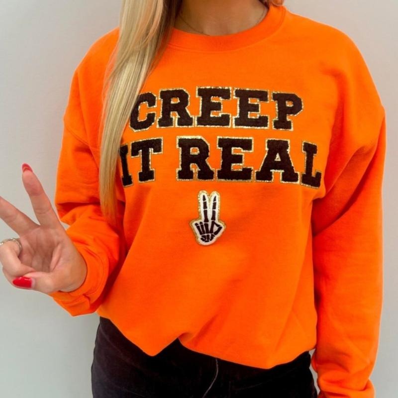 Neon 'Creep Real' Letter Patch - Adult & Kids T-Shirts, Sweatshirts & Hoodies apparel design preview 1