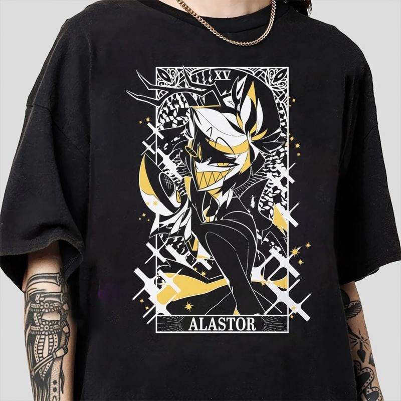 Neon Alastor'S Show Hazbin Hotel Characters Radio - Adult & Kids T-Shirts, Sweatshirts & Hoodies apparel design preview 1