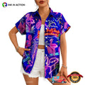 Neon Flamingo Beach Vacation Hawaiian - Adult & Kids T-Shirts, Sweatshirts & Hoodies apparel design preview 1