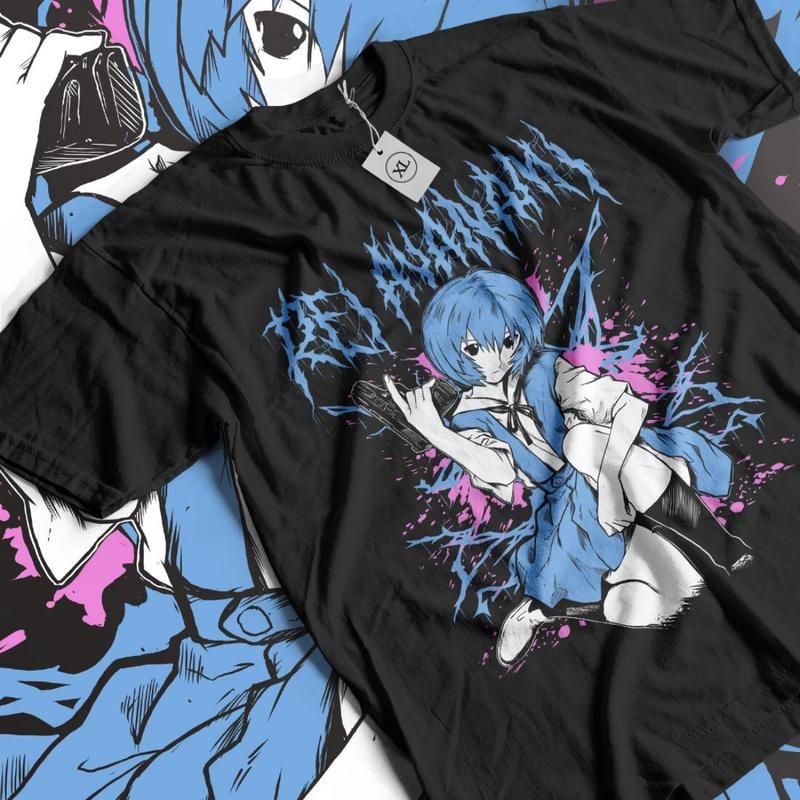 Neon Genesis Evangelion Anime Rei Ayanami Waifu - Adult & Kids T-Shirts, Sweatshirts & Hoodies apparel design preview 1