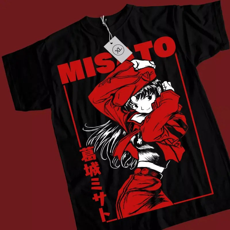 Neon Genesis Evangelion Misato Katsuragi Kaiwaii - Adult & Kids T-Shirts, Sweatshirts & Hoodies apparel design preview 1
