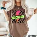 Neon Mama Checkered Lightning Bolt Retro Mom Comfort - Adult & Kids T-Shirts, Sweatshirts & Hoodies apparel design preview 1
