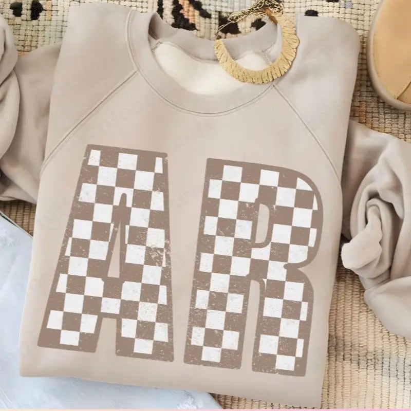 Neutral AR Checkered Arkansas Gildan - Adult & Kids T-Shirts, Sweatshirts & Hoodies apparel design preview 1