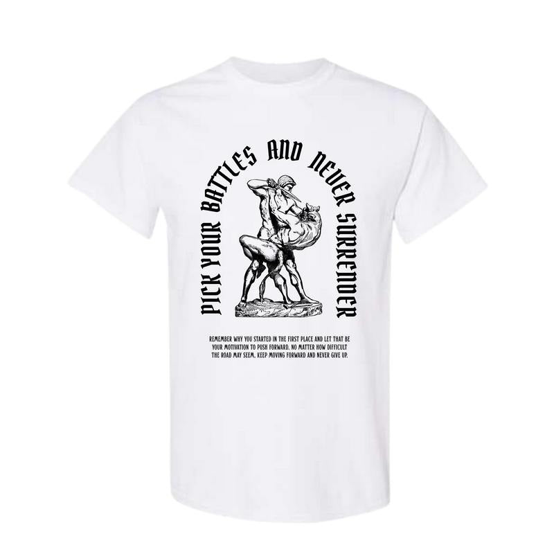 Never Give Up Workout Gym Pump Cover Him Fitness - Adult & Kids T-Shirts, Sweatshirts & Hoodies apparel design preview 1