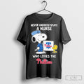 Never Underestimate A Nurse Who Loves The Phillies - Adult & Kids T-Shirts, Sweatshirts & Hoodies apparel design preview 1