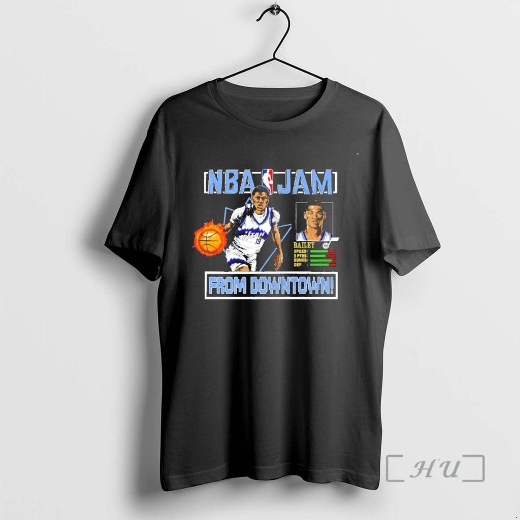 New Ace Bailey Downtown Utah Jazz Basketball Nba Jam - Adult & Kids T-Shirts, Sweatshirts & Hoodies apparel design preview 1