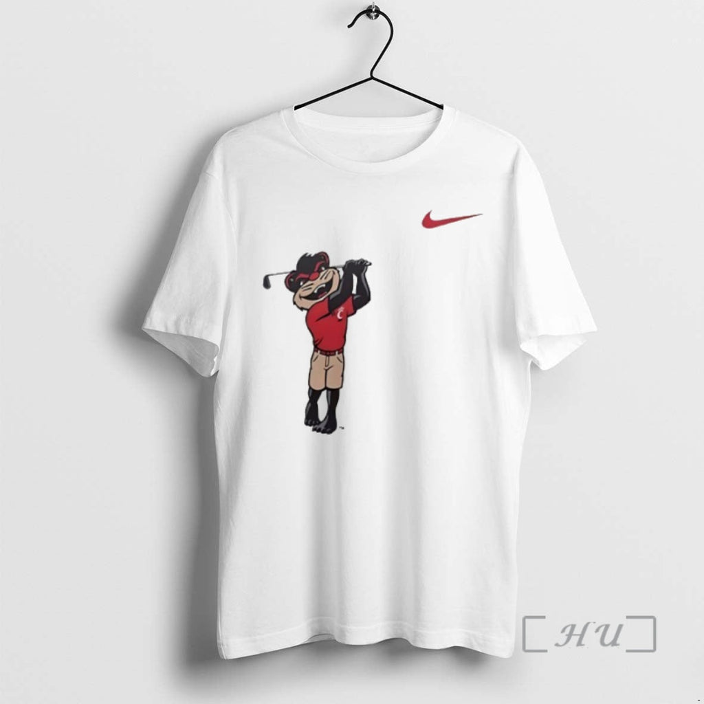 New Cincinnati Bearcats Mascot Playing Golf Circle - Adult & Kids T-Shirts, Sweatshirts & Hoodies apparel design preview 1