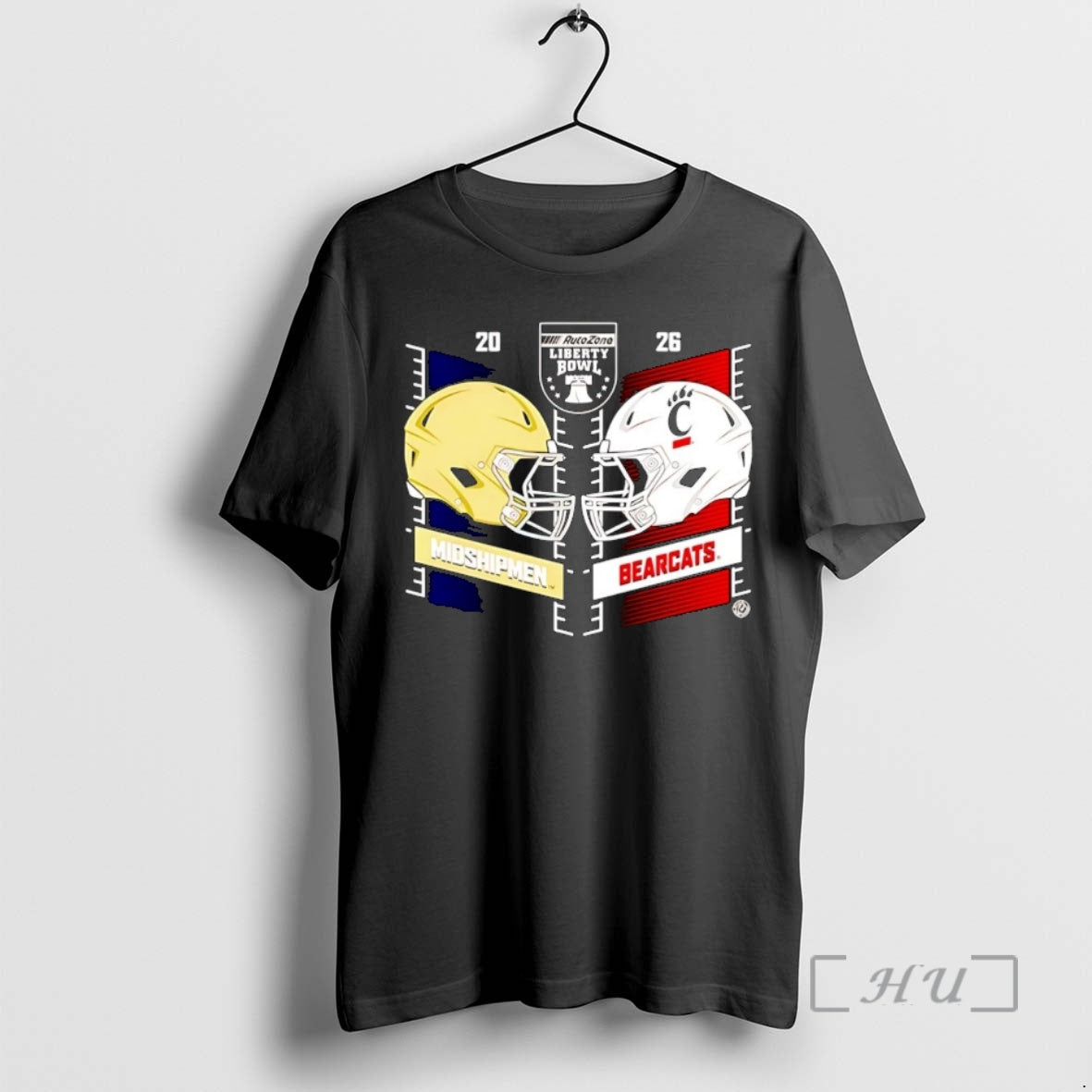 New Cincinnati Bearcats Vs 2025 Liberty Bowl Head - Adult & Kids T-Shirts, Sweatshirts & Hoodies apparel design preview 1