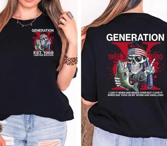 New Customize Gen X Fishing Raised Hose Water - Adult & Kids T-Shirts, Sweatshirts & Hoodies apparel design preview 1