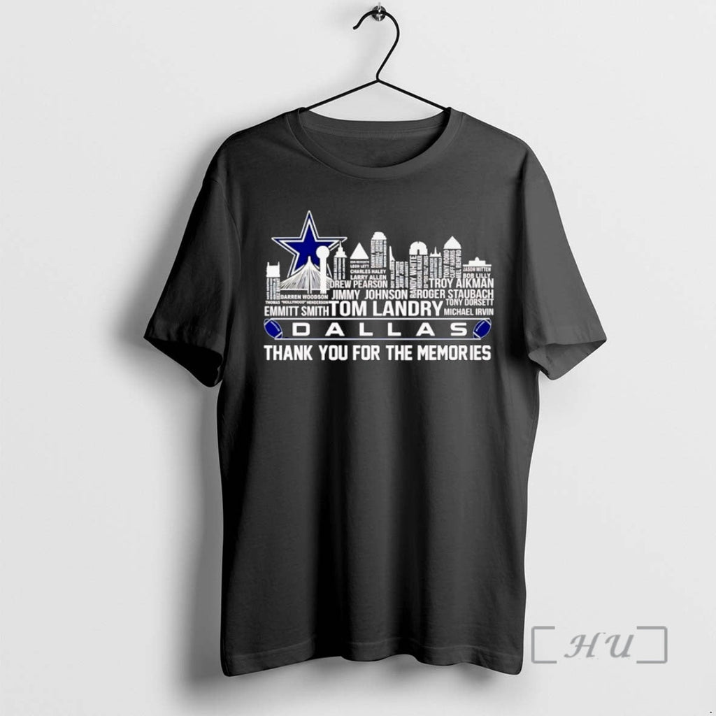 New Dallas Cowboys Players Names Skyline City Thank - Adult & Kids T-Shirts, Sweatshirts & Hoodies apparel design preview 1