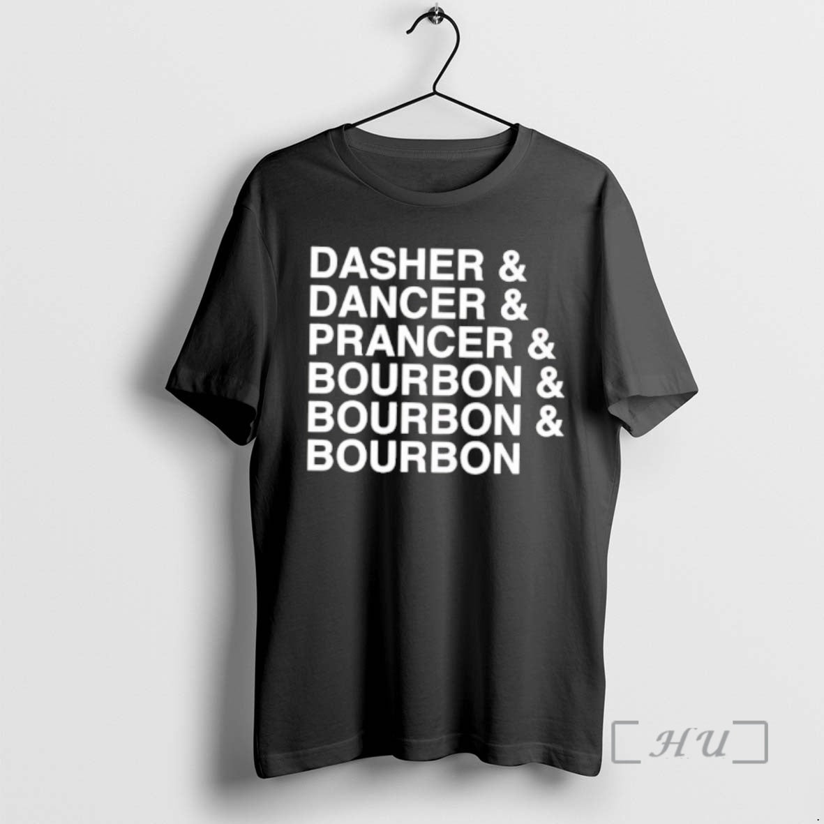 New Dasher Dancer Prancer Bourbon - Adult & Kids T-Shirts, Sweatshirts & Hoodies apparel design preview 1