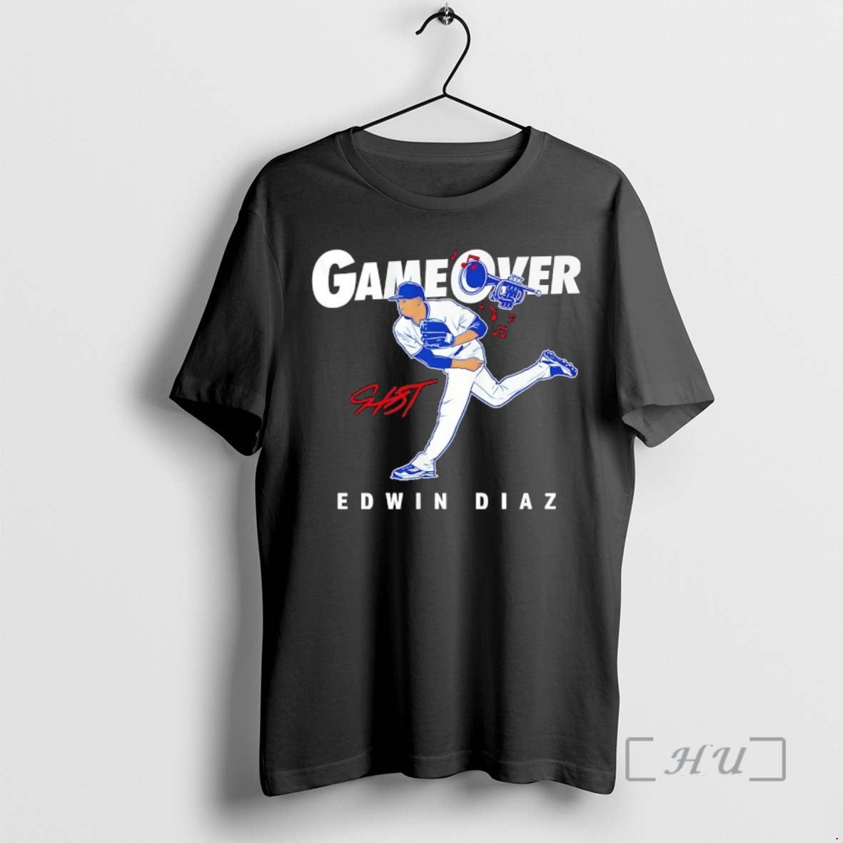New Game Over Edwin Diaz Los Angeles Dodgers - Adult & Kids T-Shirts, Sweatshirts & Hoodies apparel design preview 1